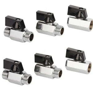 1/8" 1/4" 3/8" 1/2" G Straight Thread NPT Male To Female Air Compressor Water Gas Oil Shut Off Valve Brass Mini Ball Valve