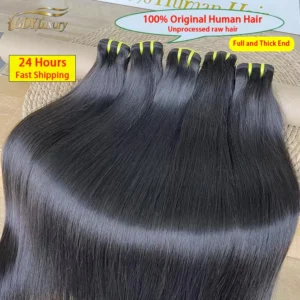 16A Vietnamese Raw Hair Bundles Bone Straight Bundles 100% Unprocessed Virgin Human Hair Extensions Double Weft 10-36Inch #1B