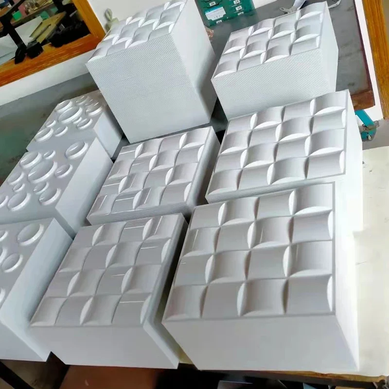 30x30cm 3D Wall Panel Geometric solid 3d Stone brick Living Room TV Background Decal Tile Mold 3D wall sticker bathroom kitchen