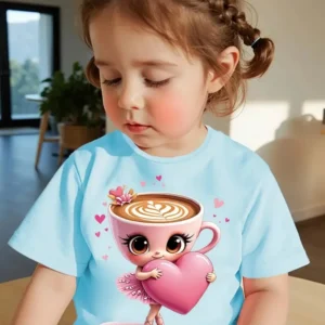 Italian Brainrot Cute Meme T-Shirt for Girls Clothes Ballerina Cappuccino Print Tee Tops Pink Summer Kawaii Outfits Streetwear