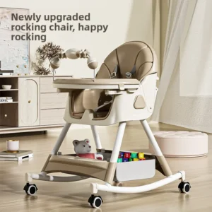 Baby Dining Chair Multi-functional Variable Rocking Horse Baby Chair High and Low Adjustable Sitting and Reclining Eating Stool