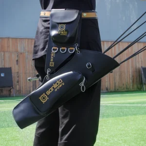 Sanlida X10 Archery Arrow Quiver Adjustable Belt Leather Arrow Bag For Recurve and Compound Bow Hunting and Shooting