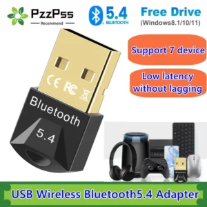 USB Bluetooth Adapter for Pc Usb Bluetooth 5.4 Dongle Receiver for Speaker Mouse Keyboard Music Audio Transmitter