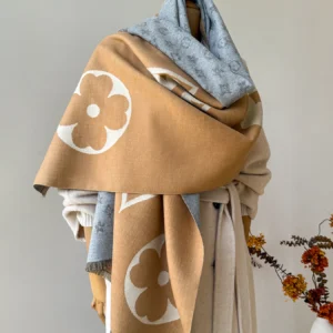 Women's Autumn Winter Faux Cashmere Shawl Warm Jacquard Scarf Versatile Blanket Use Neck Protection New Style