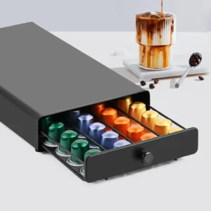 40 Nespresso Pods Coffee Drawer Holder Coffee Capsules Storage Rack Capsule Organizer Shelves for Home Drawer New Band