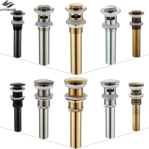 Push Down Pop Up Drain Bathroom Sink Plug Drainer Siphon Waste Stopper Wash Basin Faucet Accessory Washbasin Pipe Waste Drain