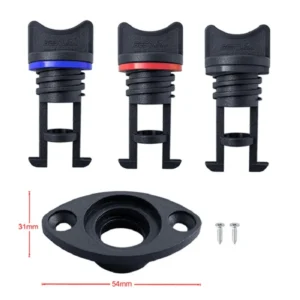 1Pc 54x31mm Nylon Boat Transom Hull Drain Plug Hole Bung Socket Drainage With Screws Marine Yacht Kayak Dinghy Canoe Accessories