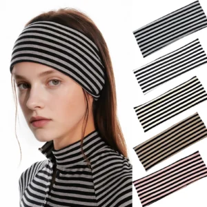 1PC Striped Elastic Headbands Set: Fashionable, Comfortable&Versatile Hair, Perfect For Daily Wear, Workouts, And Stylish Looks