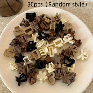 Beige Mixed Pack Small Clips, Cute Girl Accessories - Perfect for Daily Use, Special Occasions, or Travel Gifts Mini Hair Clips
