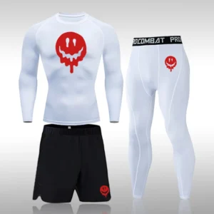 Men's Compression Running Set Tight Legging Pant Long Sleeves Sport Clothing Teenager Tracksuit Suit Men Sportswear Quick Dry