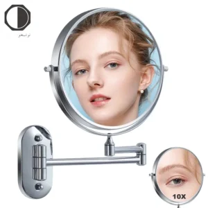 TUSHENGTU 360 Swivel 8” Wall Mounted Makeup Mirror 10x MagnifyingDouble Sided Vanity Bathroom Mirror Shaving