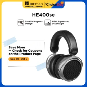 HIFIMAN HE400SE Stealth Magnets Over-Ear Open-Back Full-Size Planar Magnetic Wired Headphones