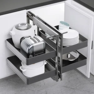 Sliding Kitchen Cabinet Storage Metal Cabinets Organizers Large Removable Spice Drawer Household Narrow Auxiliary Furniture