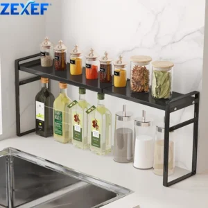 ZEXEF Retractable Accessories for Kitchen Cabinet Organizer Furniture With Shelf Space Bathroom Storage Rack Home Pantry Spice