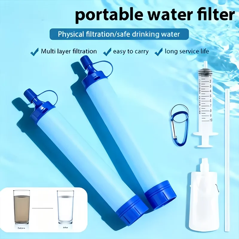 Professional Survival Water Filter Straw | Capacity Emergency Purifier for Outdoor Camping, Backpacking & Wilderness Travel