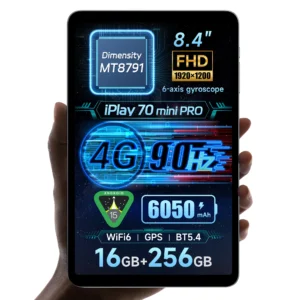 ALLDOCUBE iPlay70 mini Pro Tablet MT8791 8.4 inch Display 16GB（8GB+8GB Virtual）RAM 256GB ROM Android15 6050mAh LTE Tablet