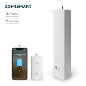 Zemismart Matter Over Thread Smart Curtain Motor Google Home App Samrtthings App Control Automatic Curtain System