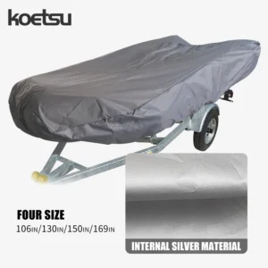 KOETSU 420D marine grade anti-fade and tear-resistant rubber boat cover sunshade inflatable boat cover silver boat cover