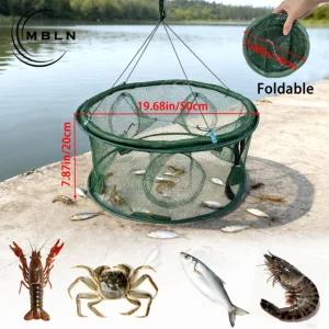 50cm Foldable shrimp traps, fish traps, loach catching cages, fishing nets, lobster nets, shrimp nets, and fishing nets.