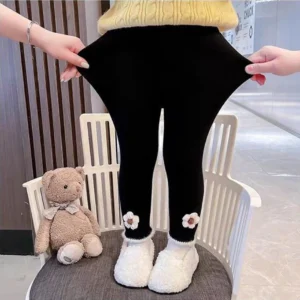 1pcs Autumn Winter Girls Leggings Baby Plush Pants Kids Thermal Pants Children Fashion Korean Version Trousers Casual Bottoms