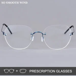 Denmark Brand Rimless Optical Myopia Glasses Frame 2460 Men Screwless Prescription Reading Eyeglasses Women Frameless Spectacles