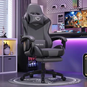 Gaming Chair Office Chair Ergonomic PU Leather Computer Desk Chair with Headrest and Lumbar Support Game Chairs Racing Chair
