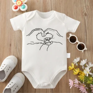 I Love My Family 100% Cotton Bodysuit Soft Baby Cloths Best Gift for Baby Onesie Jumpsuit for 0 To 12 Months Cute Newborn