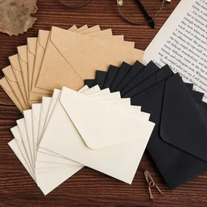 20/50/100PCS Classical Mini Paper Window Envelopes - Wedding Invitation, Gift Envelopes, Birthday Party Greeting Card Envelopes