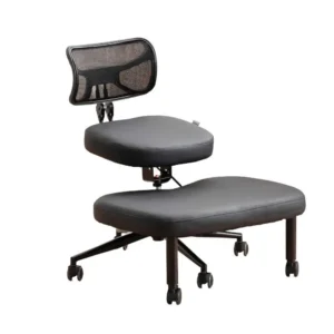 Ergonomic Cross Legged Chair with Wheels and Back Seat Angle Adjustable Versatile Kneeling Chair for Home and Office Furniture