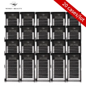 20cases/lot Winky Beauty C/CC/D/DD Curl Individual Lashes Black Mink False Eyelashes Premium Volume Lashes Fake Cilios 12rows
