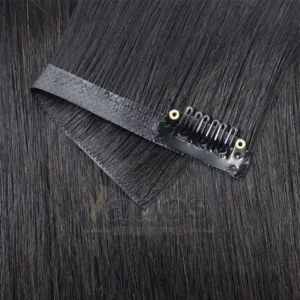Invisible PU Weft Clip In Extension Human Hair Injected Clip in Hair Weft Machine Remy 12"-24" 7Pcs Silk Straight Clip On Hairs