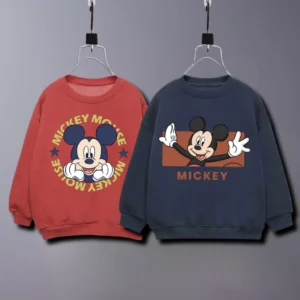 Brand Children's Wear Mickey Sweatshirt Spring Autumn Kids Clothing Loose Casual Long Sleeve Tops Round Collar Hoodie 1 2 3 4 5Y