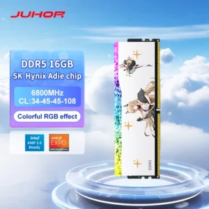 JUHOR RGB Memory DDR5 16GB 6800MHz Gaming Memoria Ram