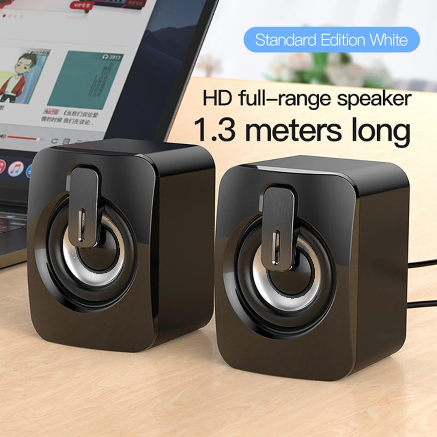 Stereo Speaker For Desktop Computer Laptop PC Notebook Wired Mini Home Musical Music Sound Box Caixa De Som Portable Altavoces
