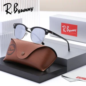 RBsunny Classic Polarized Sunglasses Men Women Retro Half Frame UV400 Glasses Male Popular Anti-glare Summer Driving Eyewear