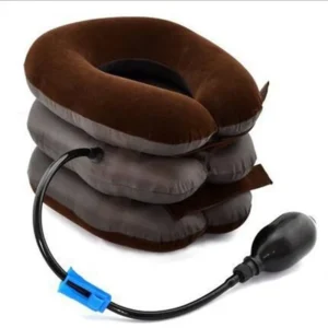 Inflatable Neck Stretcher Support Air Cervical Traction 3 Tubes Neck Braces Stress Relief Relaxation Men Women for Home Office
