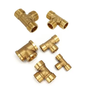 Pneumatic Plumbing Brass Pipe Fitting Male/Female Thread 1/8 1/4 3/8 1/2 BSP Tee Type Copper Fittings Water Oil Gas Adapter