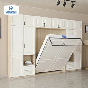 Invisible Multifunctional Wardrobe Integrated Folding Bed, Combination Study Room Bedroom Hidden Wall Cabinet Bed Bedroom Set