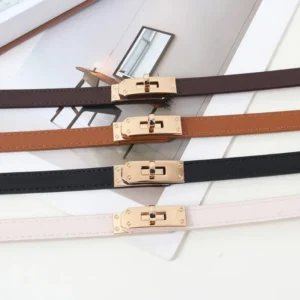 2025 New Waist Buckle Narrow and Thin Belt Long Shirt Skirt Decoration Elastic Adjustable Small Belt