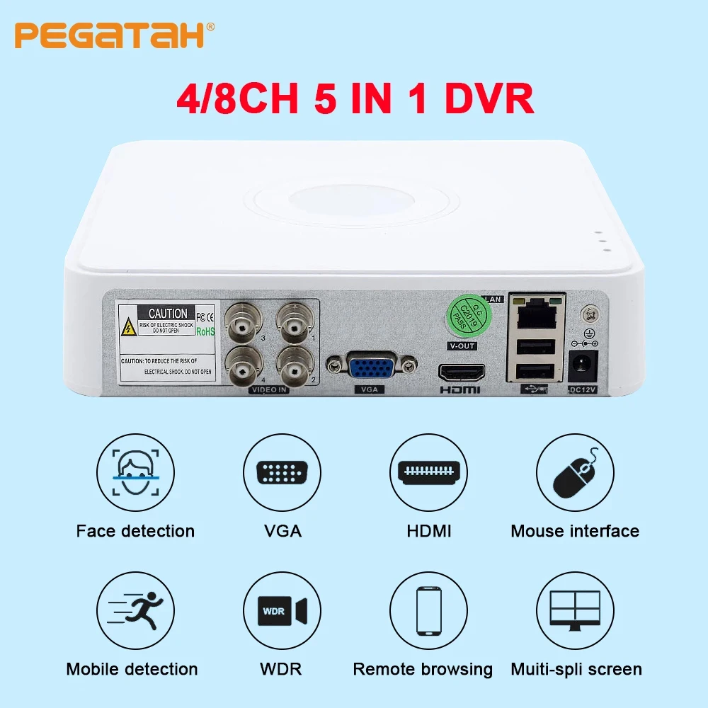 HD 5MP DVR 4/8 Channel CCTV AHD DVR AHD-N Hybrid DVR 1080P DVR 5in1 Video Recorder for AHD TVI CVI CVBS Analog Camera IP Camera