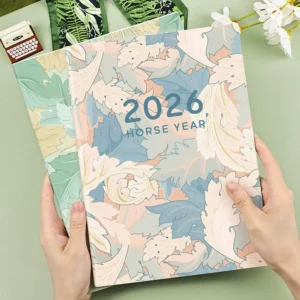 2026 Calendar Planner Notebook 365 Days Efficiency Notepad Weekly Goal Habit Tracker Kawaii Agenda Diary Schedules Organizers