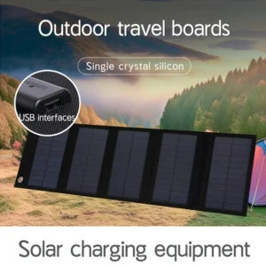 Solar Panel With USB Waterproof Outdoor Hiking And Camping Portable Battery Mobile Phone Charging Bank Charging Panel