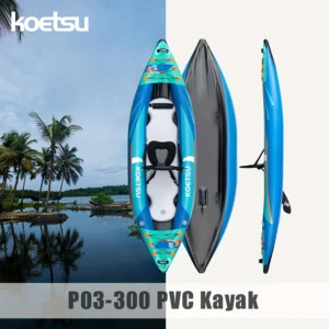 KOETSU P03 brushed inflatable kayak single and double inflatable boat,suitable for water outdoor activities, sports, fishing