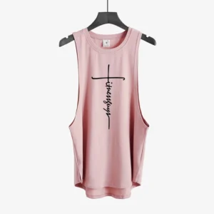 Gym Fitness Workout Muscle Sport Sleeveless Singlets Mens Bodybuilding Casual Tank Tops Summmer Cotton Breathable Loose T-shirts