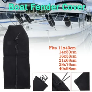 Black Velvet Boat Fender Covers Anti-UV Salt Protection Sun Snow Ice Frost Protector For Marine Bumper Boat Yacht Sailing