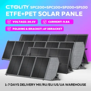 Flexible 100W Solar Panel 20.5V 200W Portable Solar Charging Panel Complete Kit House Powerful Solar Panel for Power Station