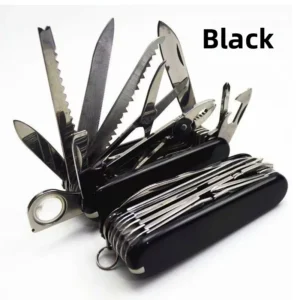 Swiss Multi-functional Knife, Outdoor Camping Folding Combination Tool Knife, Wild Survival, Self-defense Carry-on Fruit Knife