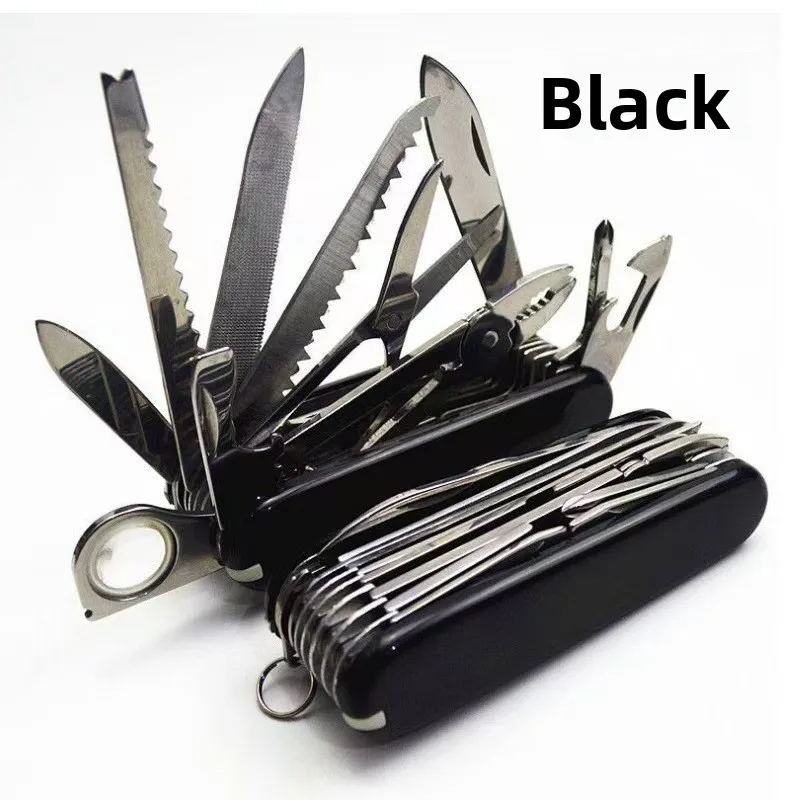 Swiss Multi-functional Knife, Outdoor Camping Folding Combination Tool Knife, Wild Survival, Self-defense Carry-on Fruit Knife