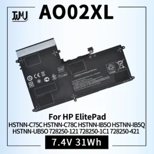 AO02XL Laptop Battery Replacement for HP ElitePad 1000 G2 Series HSTNN-C75C HSTNN-C78C HSTNN-IB5O HSTNN-IB5Q HSTNN-UB5O 2ICP4-74