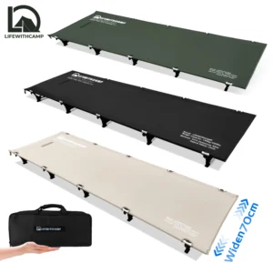 70cm wide Camping Cot Portable Folding Bed Outdoor Ultralight Compact Tent Bed for Camping Backpacking Hiking Sleeping Cot